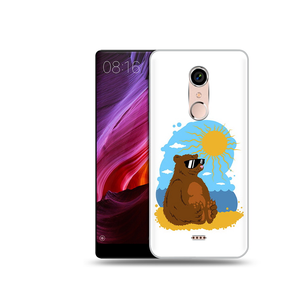 

Чехол MyPads Tocco для BQ 5050 Strike медведь на чиле, Прозрачный, Tocco