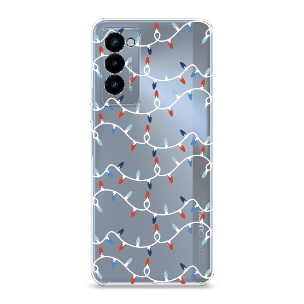 

Чехол на Tecno Camon 18P "Разноцветная гирлянда", Белый;красный;синий, 300750-5