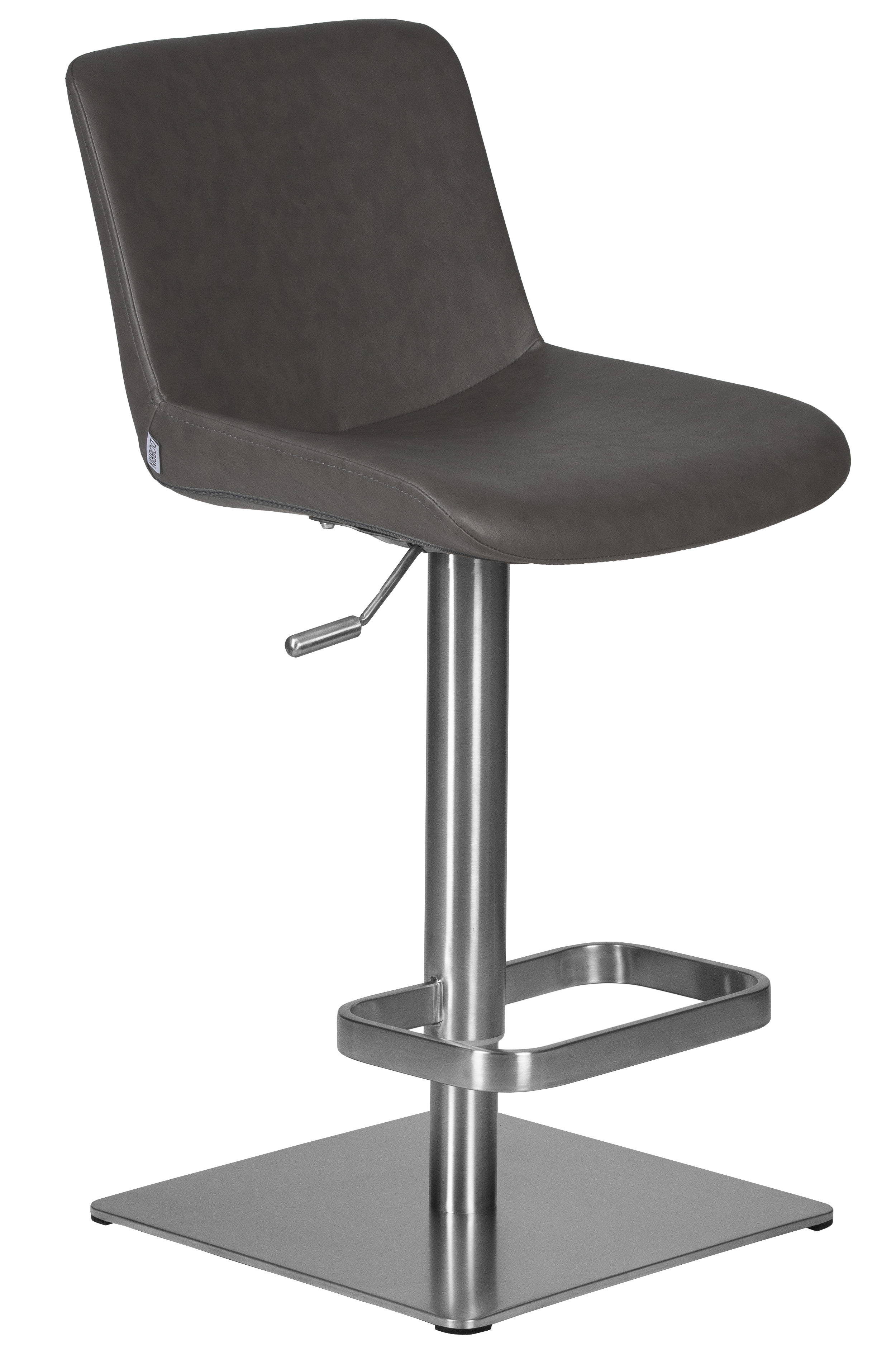 фото Барный стул империя стульев aldo lmo-a94d grey (pu yp4), хром/серый