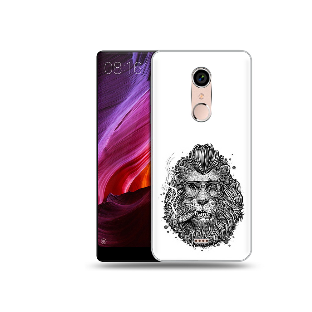 

Чехол MyPads Tocco для BQ 5050 Strike курящий лев, Прозрачный, Tocco