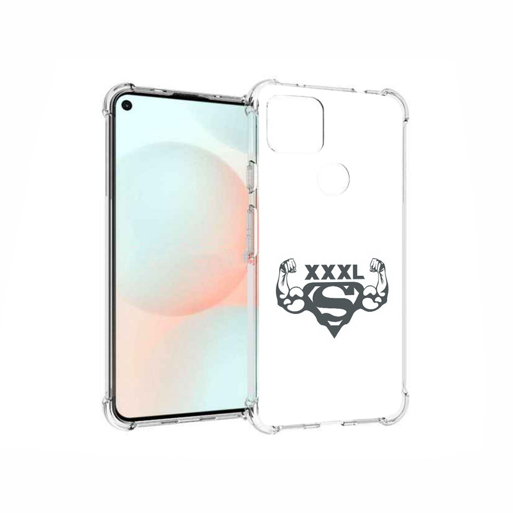 

Чехол MyPads Tocco для Google Pixel 5A бодибилдинг супермен, Прозрачный, Tocco