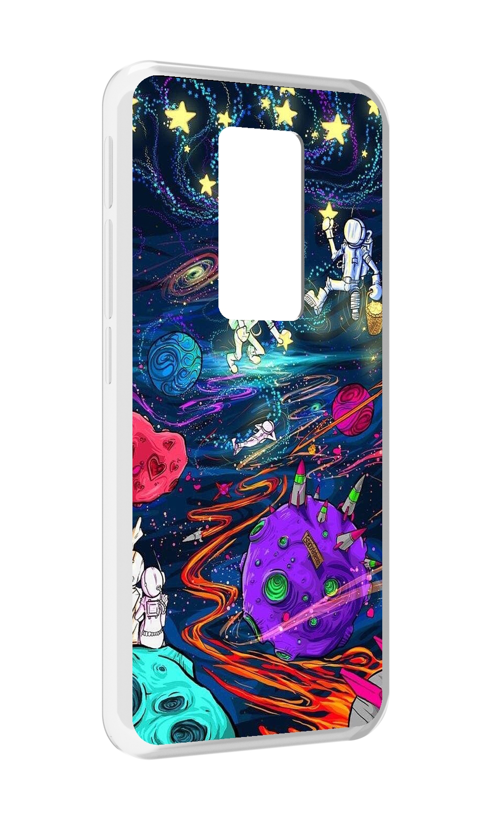 

Чехол MyPads красочный космос для Motorola Defy 2021, Прозрачный, Tocco