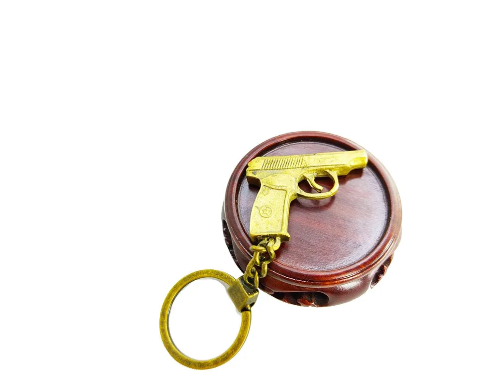 

Брелок мужской Makarov_brelok золотой, Золотистый, makarov_brelok