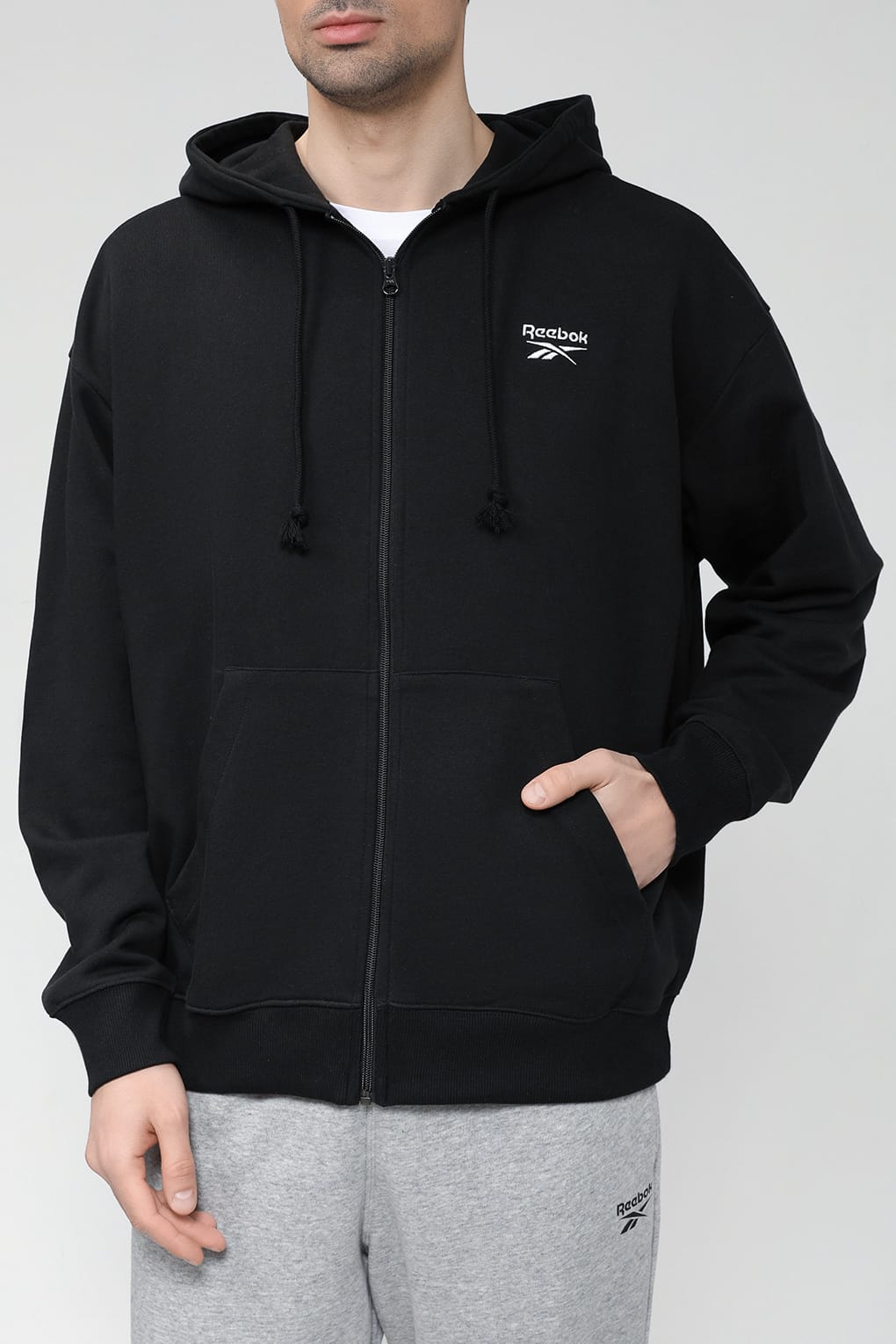 

Толстовка мужская Reebok IC1941 черная M, Черный, IC1941