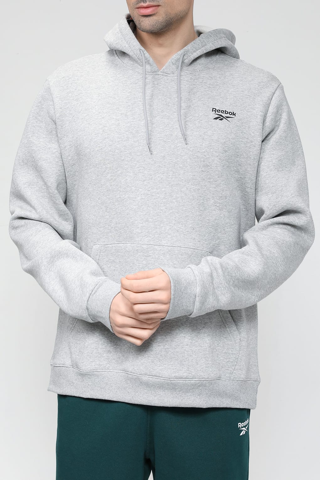 

Худи мужское Reebok IB2992 серое S, Серый, IB2992
