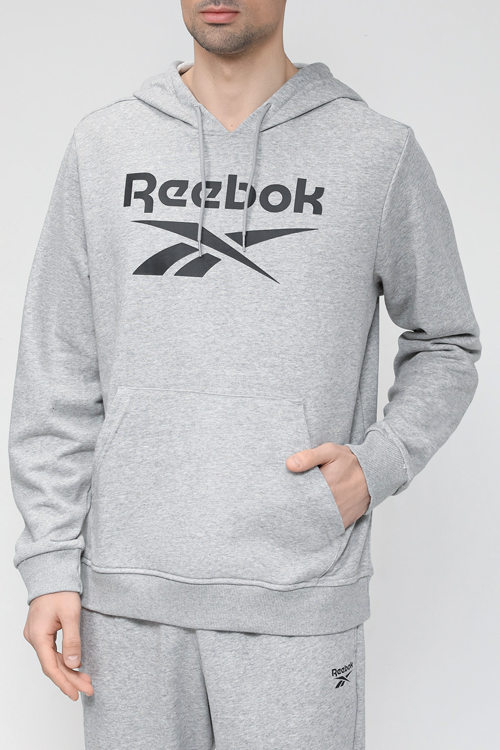 

Худи мужское Reebok HZ8786 серое XL, Серый, HZ8786