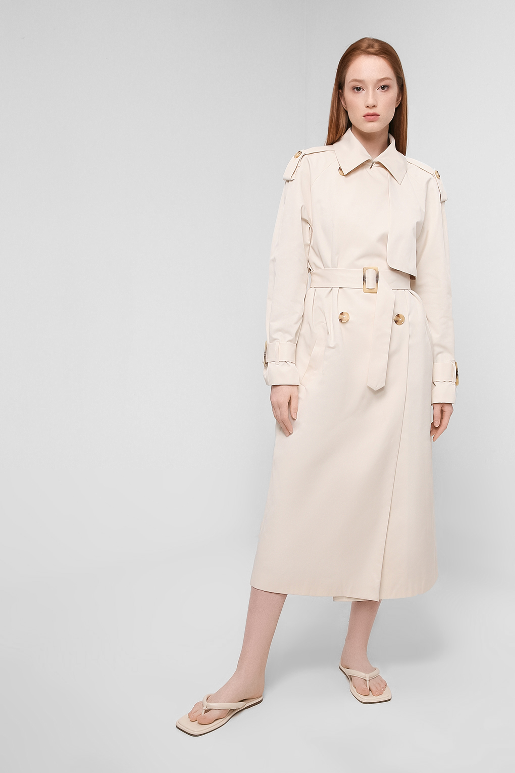 

Тренч женский SABRINA SCALA SS22026174-025 бежевый 46, SS22026174-025