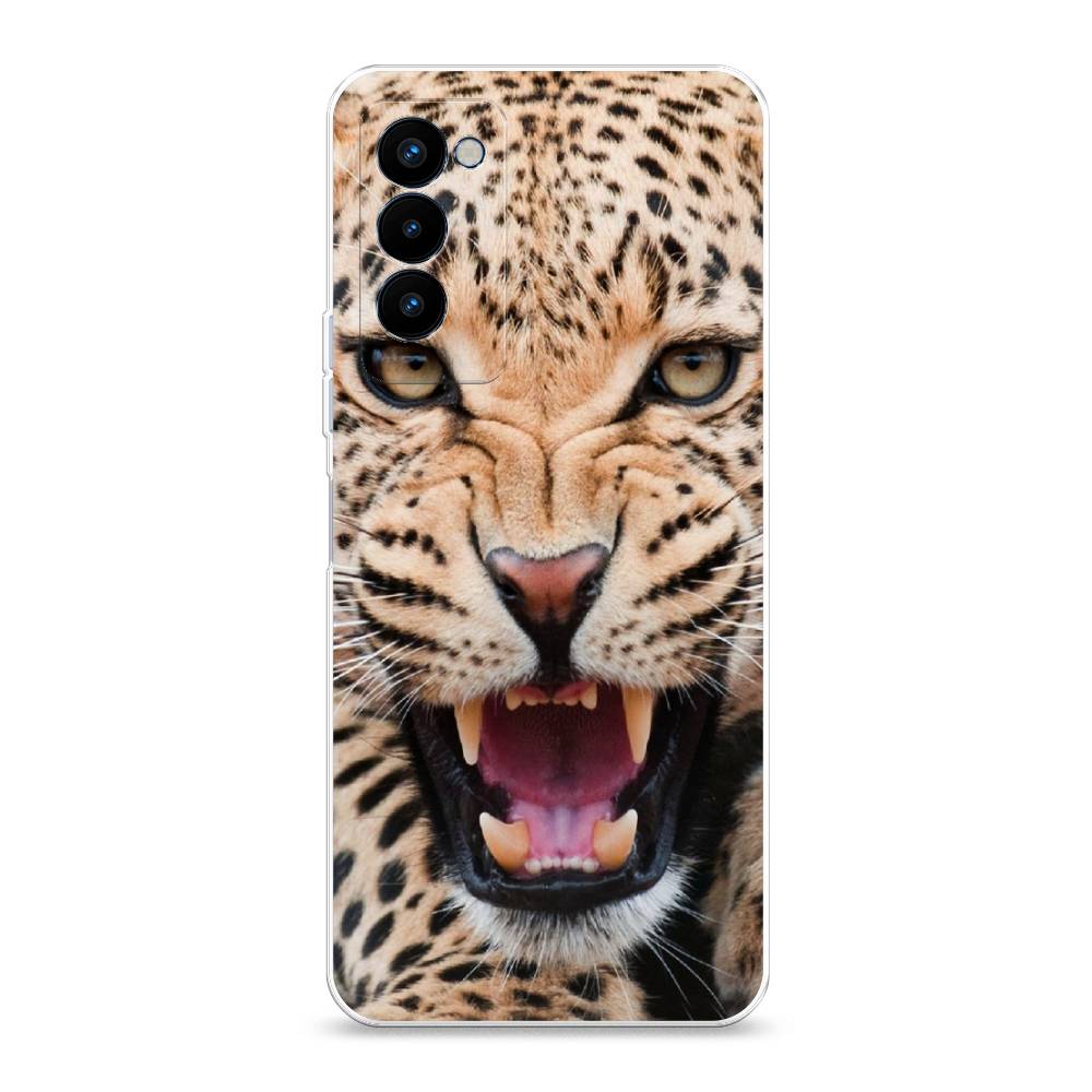 

Чехол на Tecno Camon 18P "Леопард 3d", Бежевый;черный, 300750-6