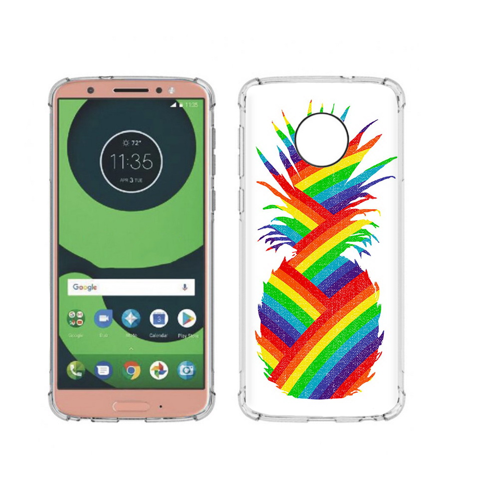 

Чехол MyPads Tocco для Motorola Moto G6 радужный ананас (PT99805.376.566), Прозрачный, Tocco