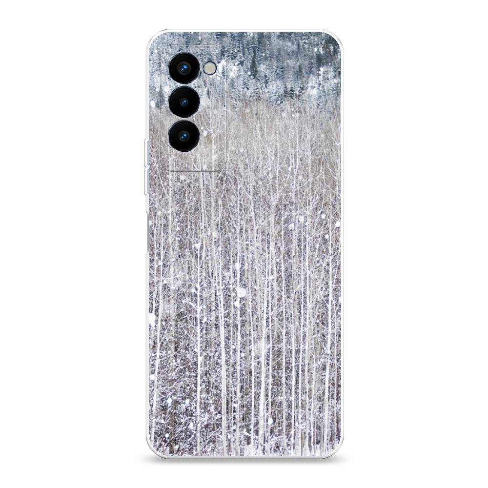 

Чехол на Tecno Camon 18P "Снежный лес", Бежевый;серый;белый, 300750-5