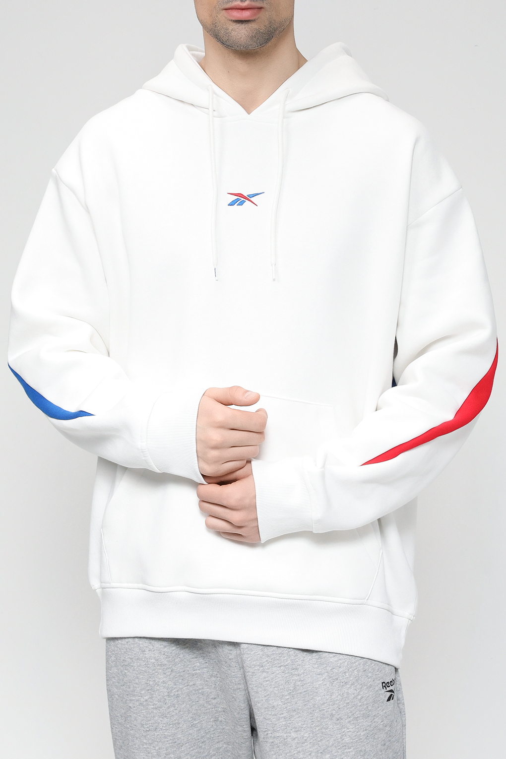 

Худи мужское Reebok HY7159 белое L, Белый, HY7159