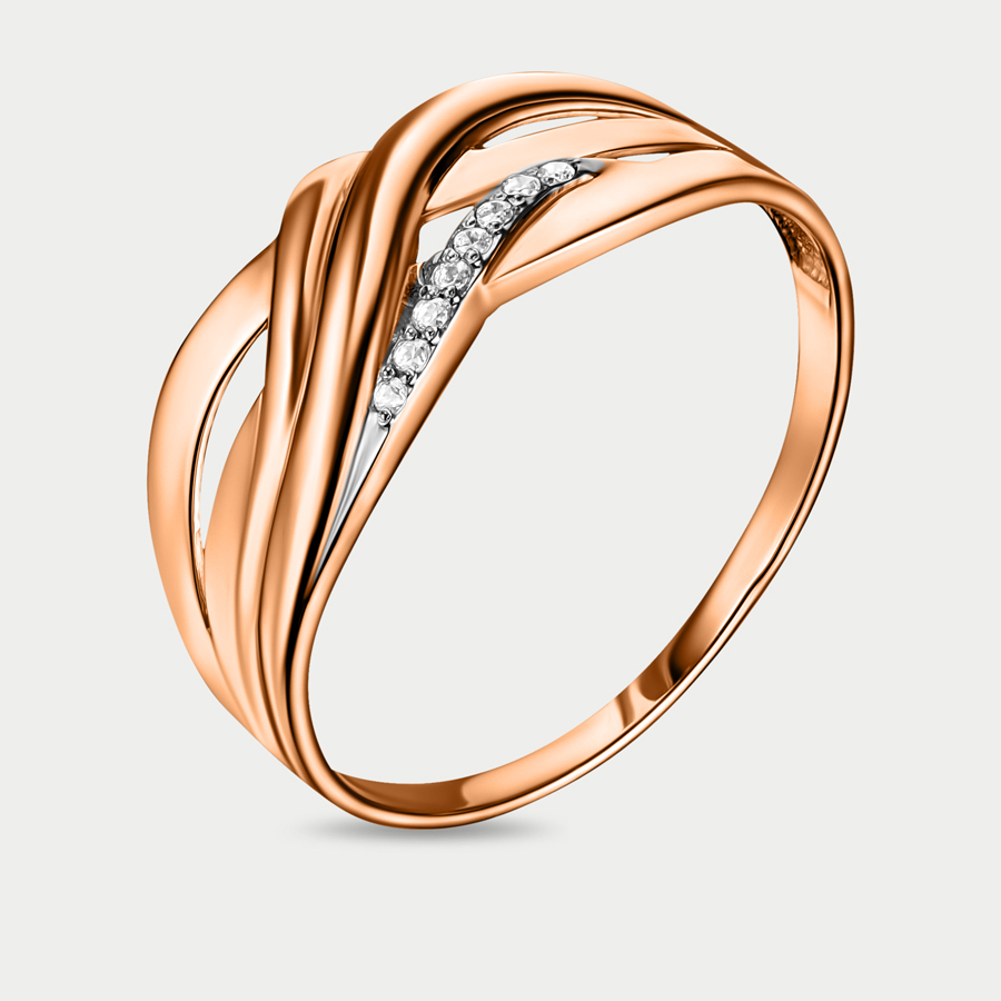 Кольцо из розового золота р. 20 ДИАНА К-2923, фианит