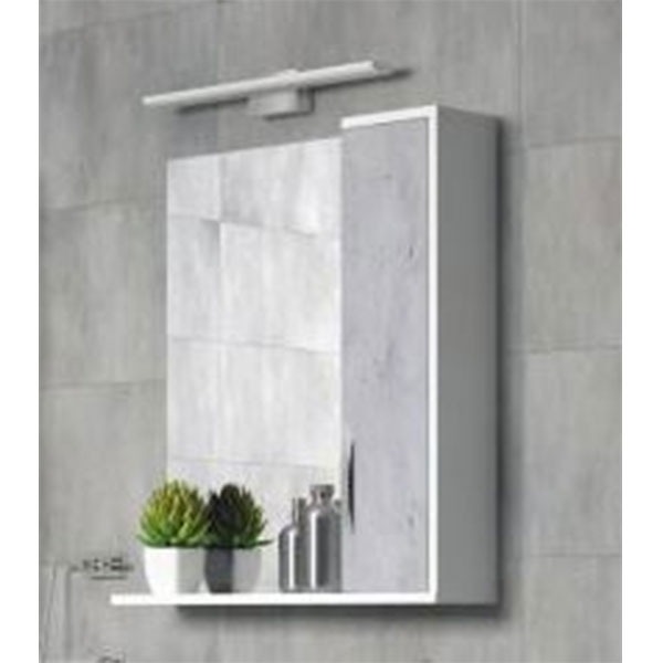 Зеркало со шкафом Corozo Чикаго 65 SD-00000302 Бетон Белый прихожая сахара дуб ватан бетон чикаго