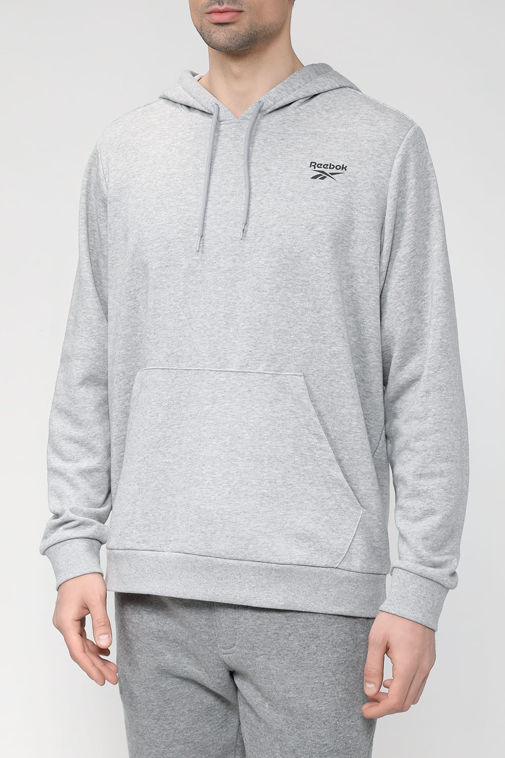 

Худи мужское Reebok HZ8788 серое 2XL, Серый, HZ8788