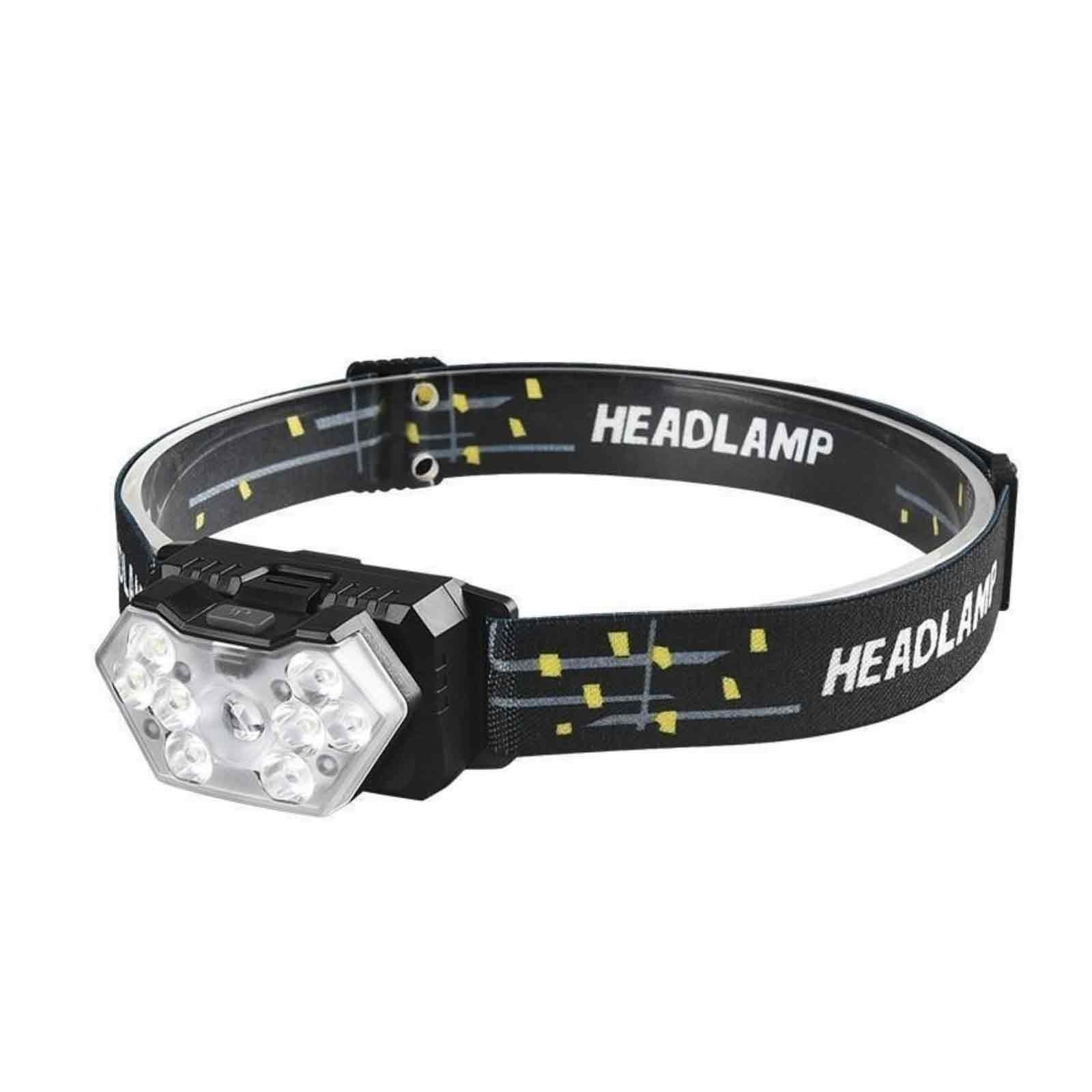 

Фонарь налобный, 8 Вт, 9 LED, XT, 6 режимов, 3 ААА, черный, 9228219