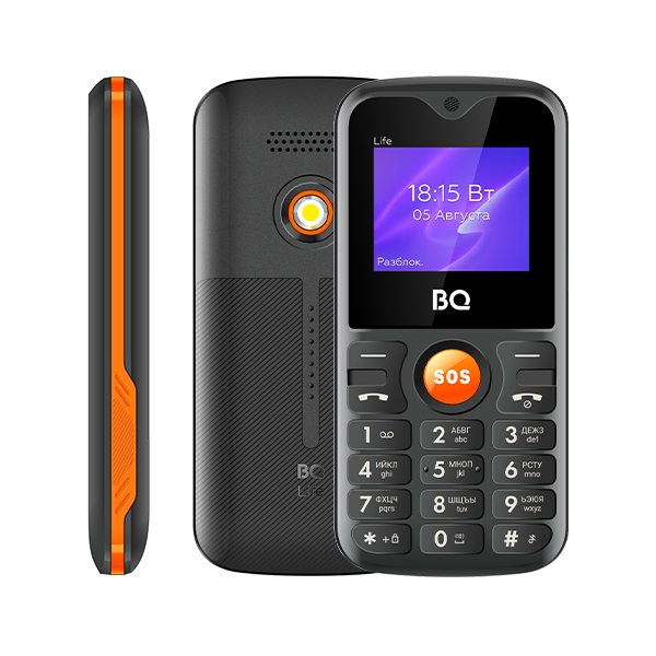 

Мобильный телефон BQ 1853 Life Black Orange, 1853 Life