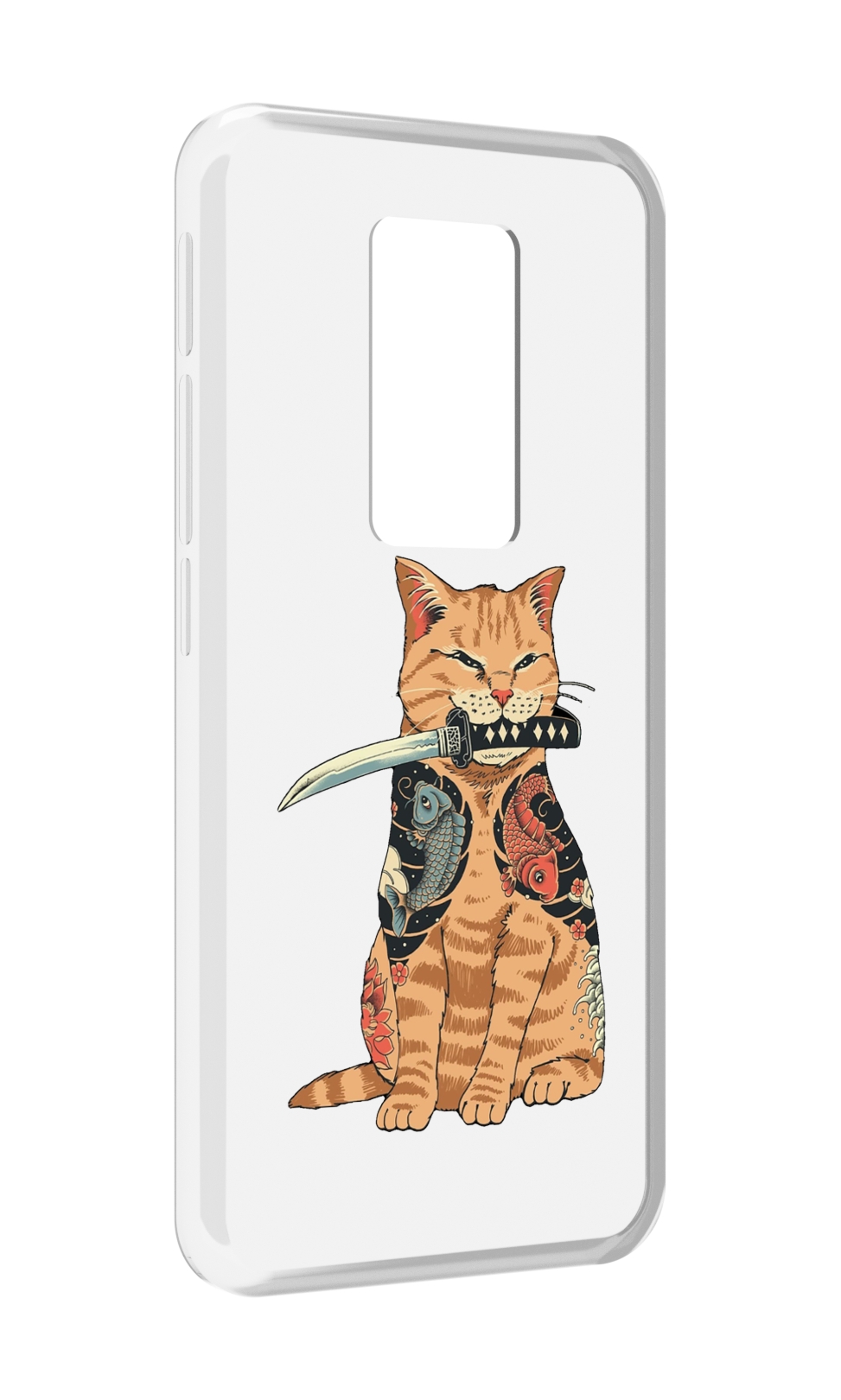 

Чехол MyPads кот-с-катаной для Motorola Defy 2021, Прозрачный, Tocco