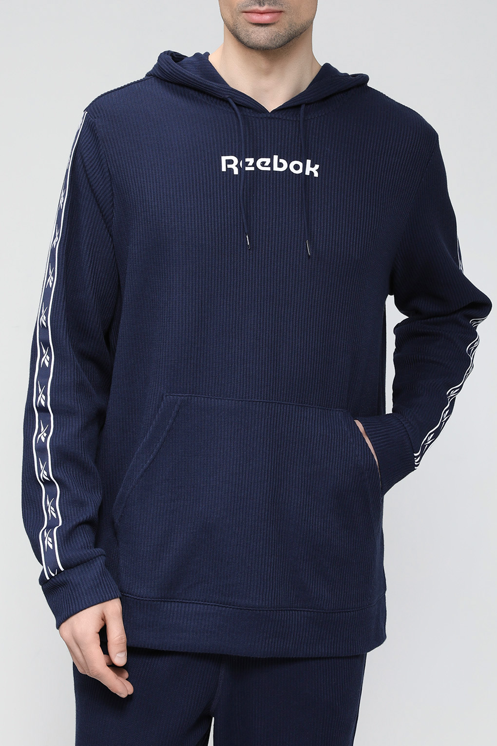 

Худи мужское Reebok HZ3369 синее L, Синий, HZ3369