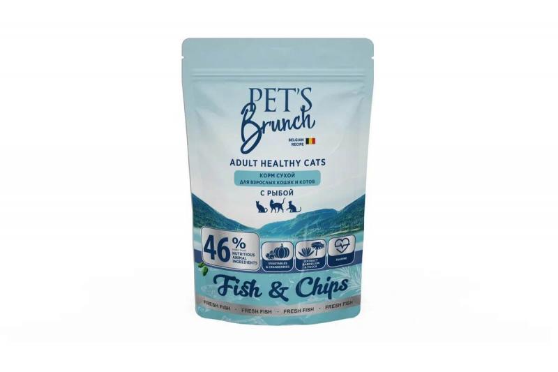 Сухой корм для кошек PET'S BRUNCH с рыбой, 0,4 кг