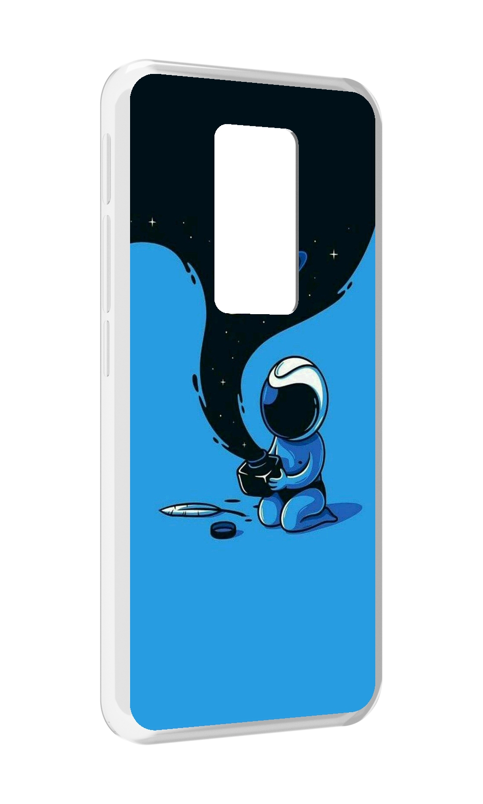 

Чехол MyPads космос из черной краски для Motorola Defy 2021, Прозрачный, Tocco