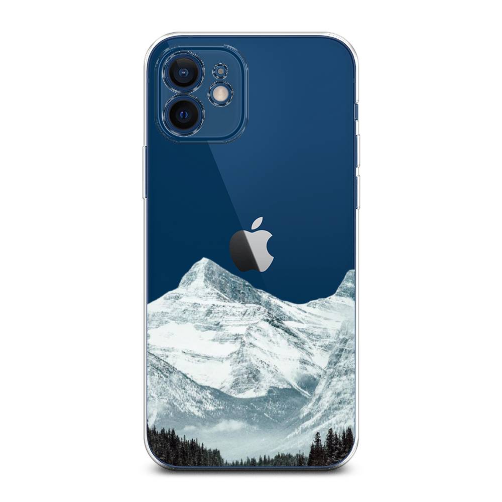 

Чехол на Apple iPhone 12 Mini "Горы арт 1", Белый;зеленый, 12650-2