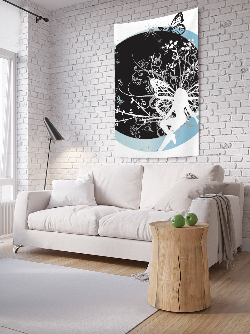 

Вертикальное фотопанно на стену JoyArty Фея с бабочками 150x200 см, Фея с бабочками