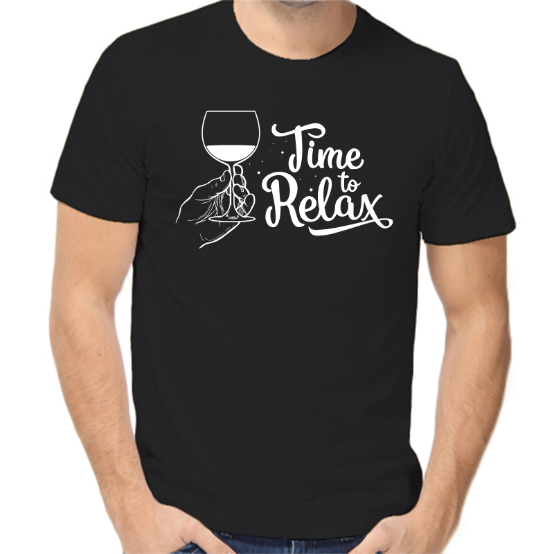 

Футболка мужская черная 42 р-р time to relax, Черный, fm_time_to_relax