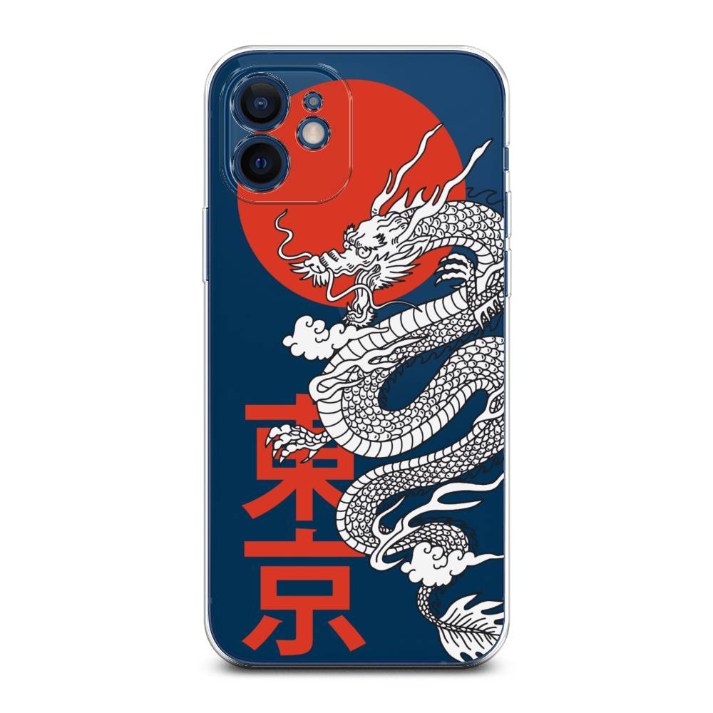 

Чехол на Apple iPhone 12 Mini "Китайский дракон", Черный;красный;белый, 12650-1