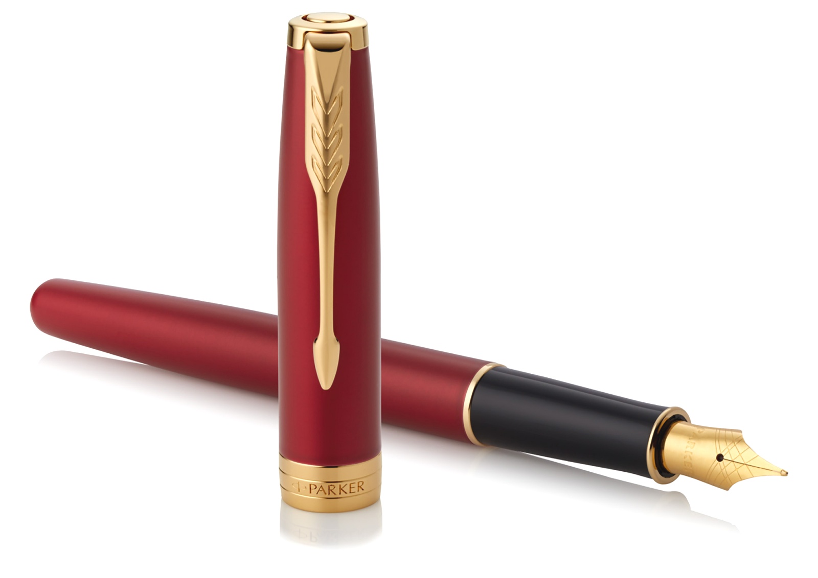 

Перьевая ручка Parker Sonnet Red GT Intense F черная 1931473, Перьевая ручка Parker Sonnet Red GT Intense, перо: F, цвет чернил: black, в подарочной упаковке