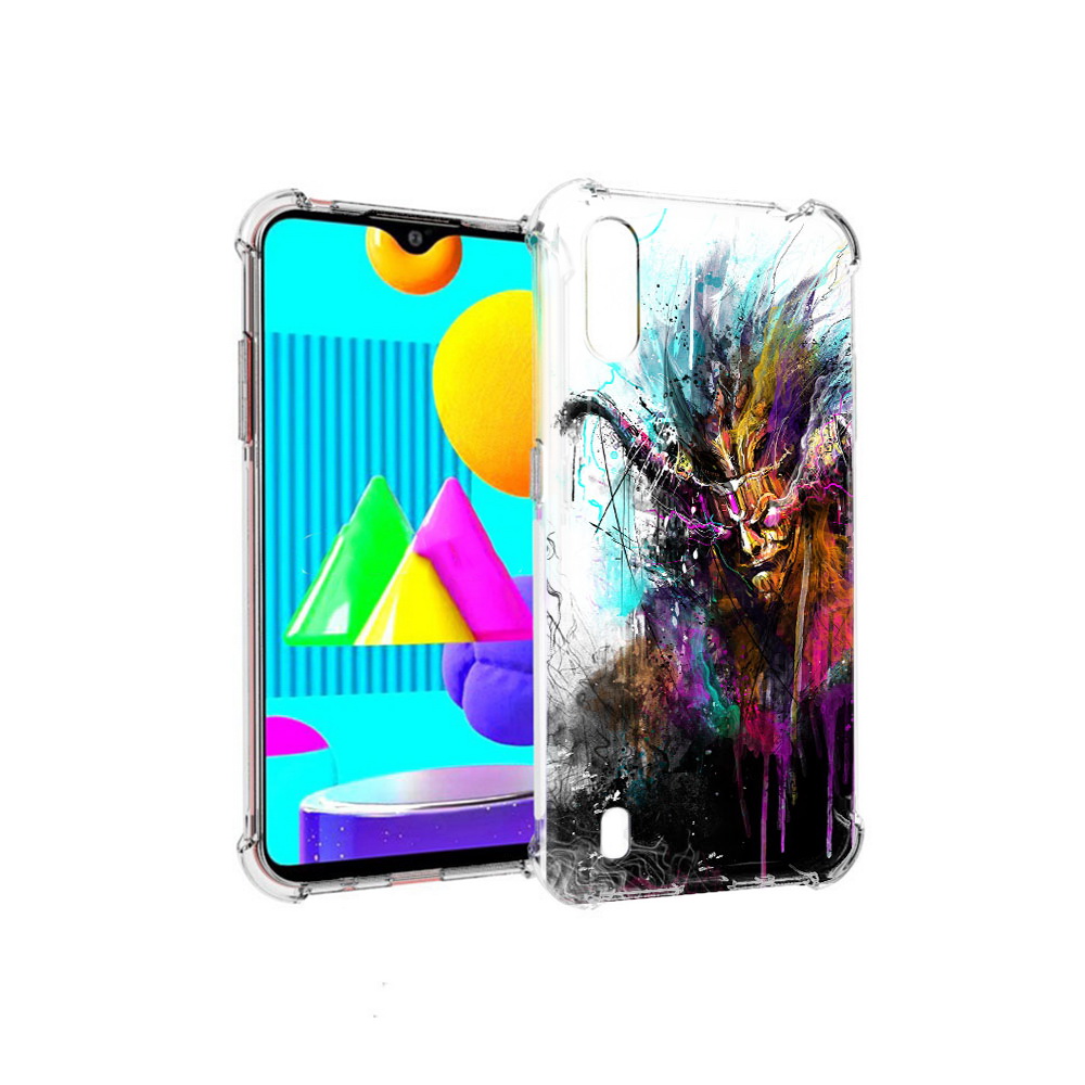 

Чехол MyPads Tocco для Samsung Galaxy M01 яркий дьявол (PT151401.486.709), Прозрачный, Tocco