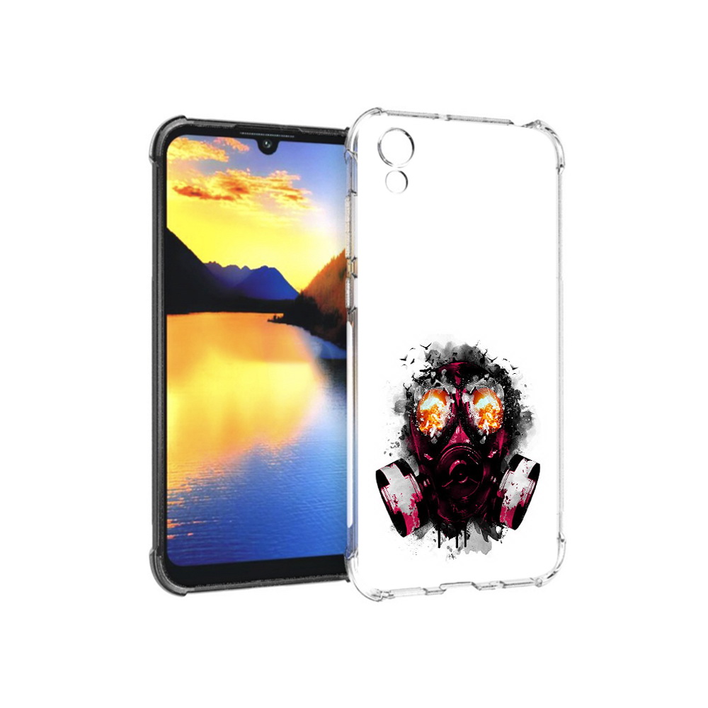 

Чехол MyPads Tocco для Huawei Y5 красный противогаз, Прозрачный, Tocco