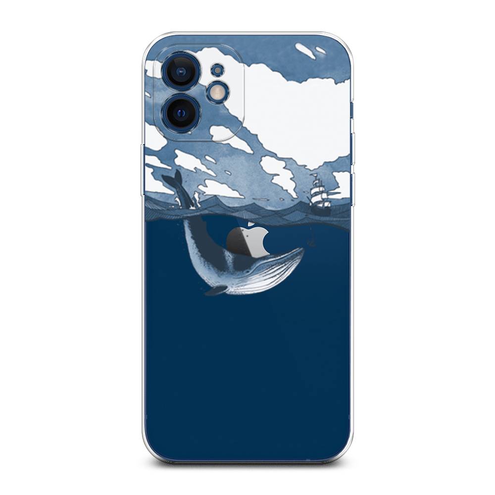 

Чехол на Apple iPhone 12 Mini "Большой кит", Синий, 12650-1