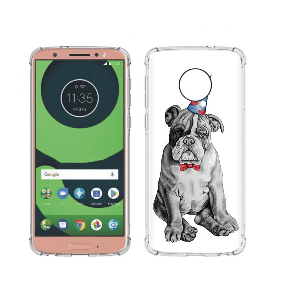 

Чехол MyPads Tocco для Motorola Moto G6 праздничный щенок (PT99805.376.554), Прозрачный, Tocco