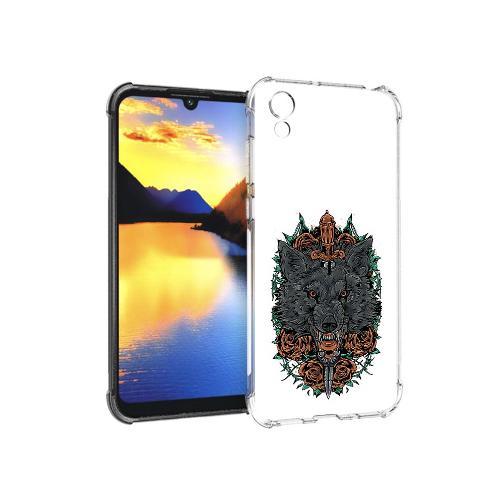 

Чехол MyPads Tocco для Huawei Y5 красивый злой волк, Прозрачный, Tocco