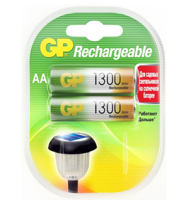 

Аккумулятор GP 130AAHC AA 1300mAh (2шт/блистер), 618023