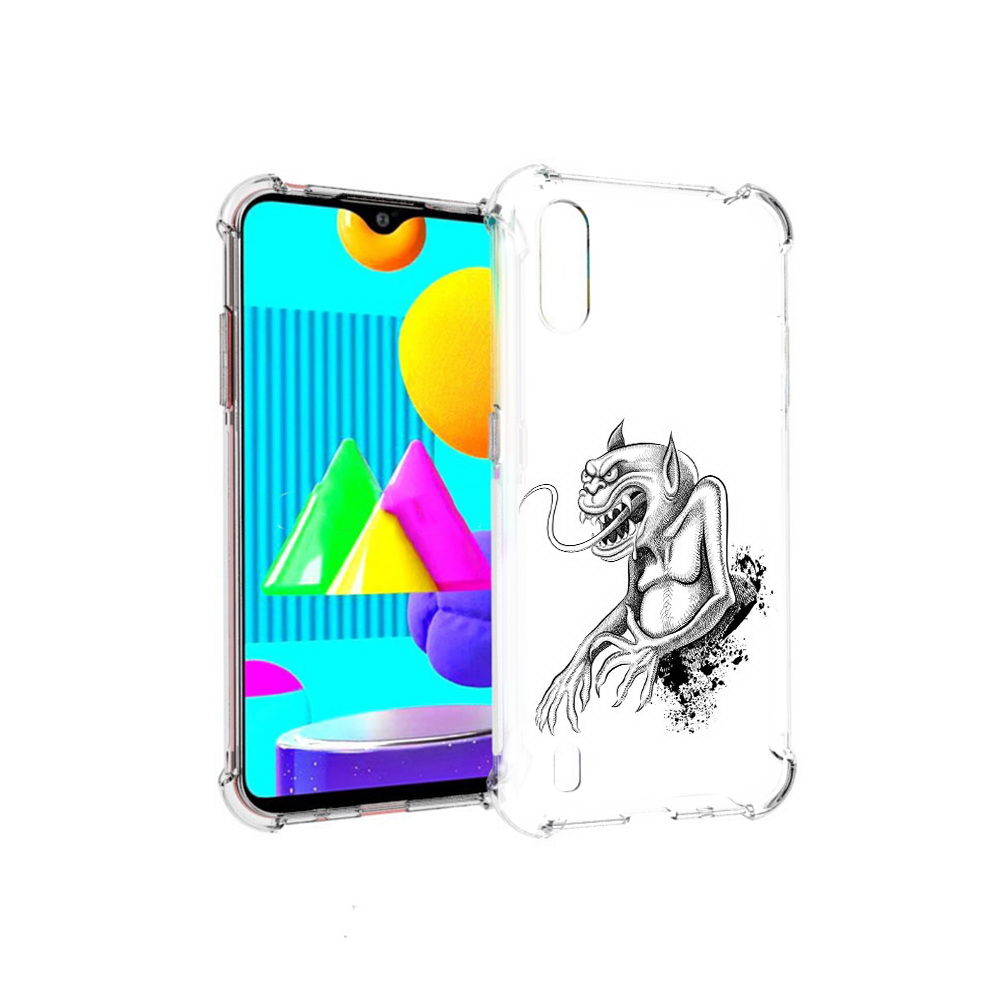 

Чехол MyPads Tocco для Samsung Galaxy M01 чорт (PT151401.486.692), Прозрачный, Tocco