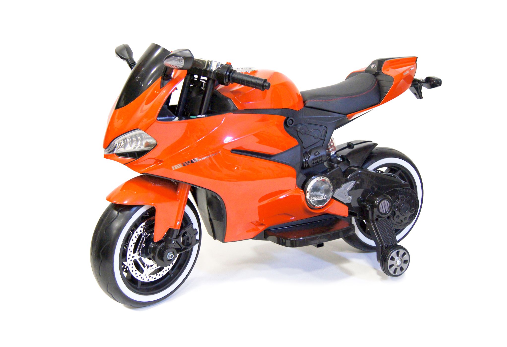 Детский электромотоцикл RIVERTOYS A001AA, оранжевый