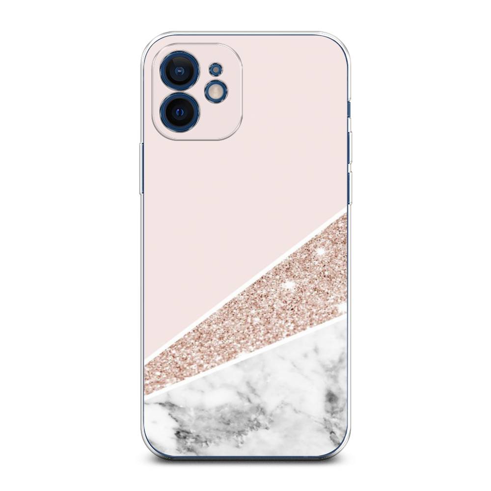 

Чехол для Apple iPhone 12 Mini "Блестящий розовый мрамор", 12650-3