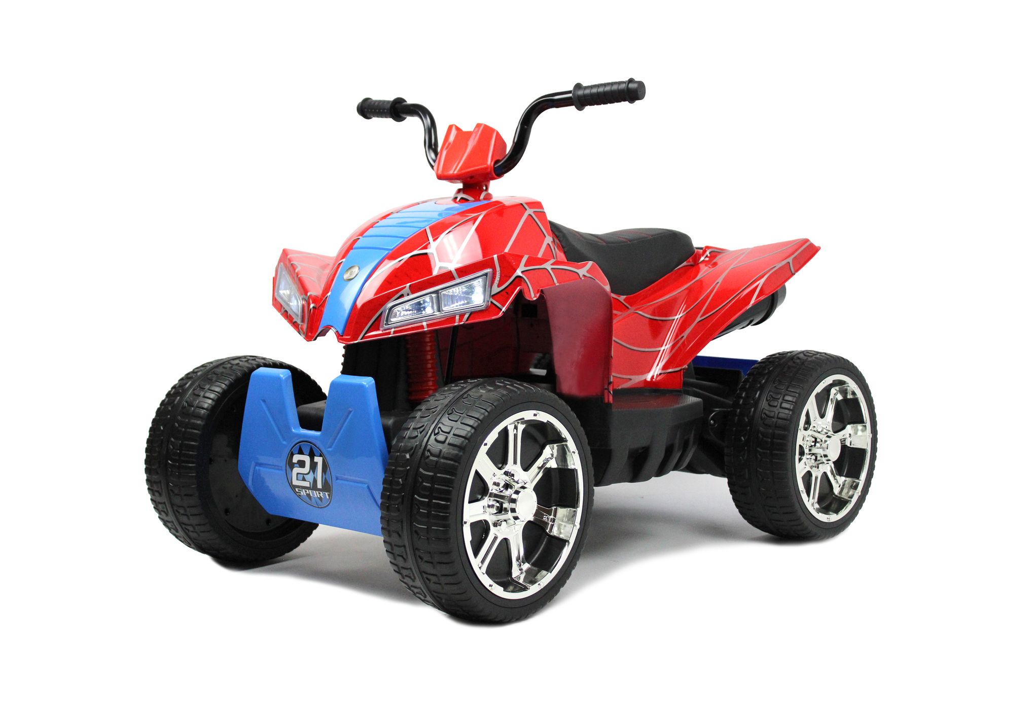 фото Детский электроквадроцикл rivertoys t555tt, красный паук