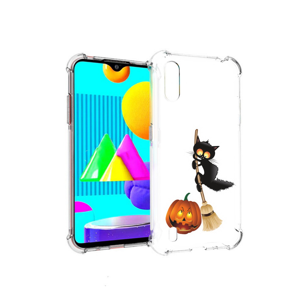 Чехол MyPads Tocco для Samsung Galaxy M01 хэлуинский котик (PT151401.486.667)