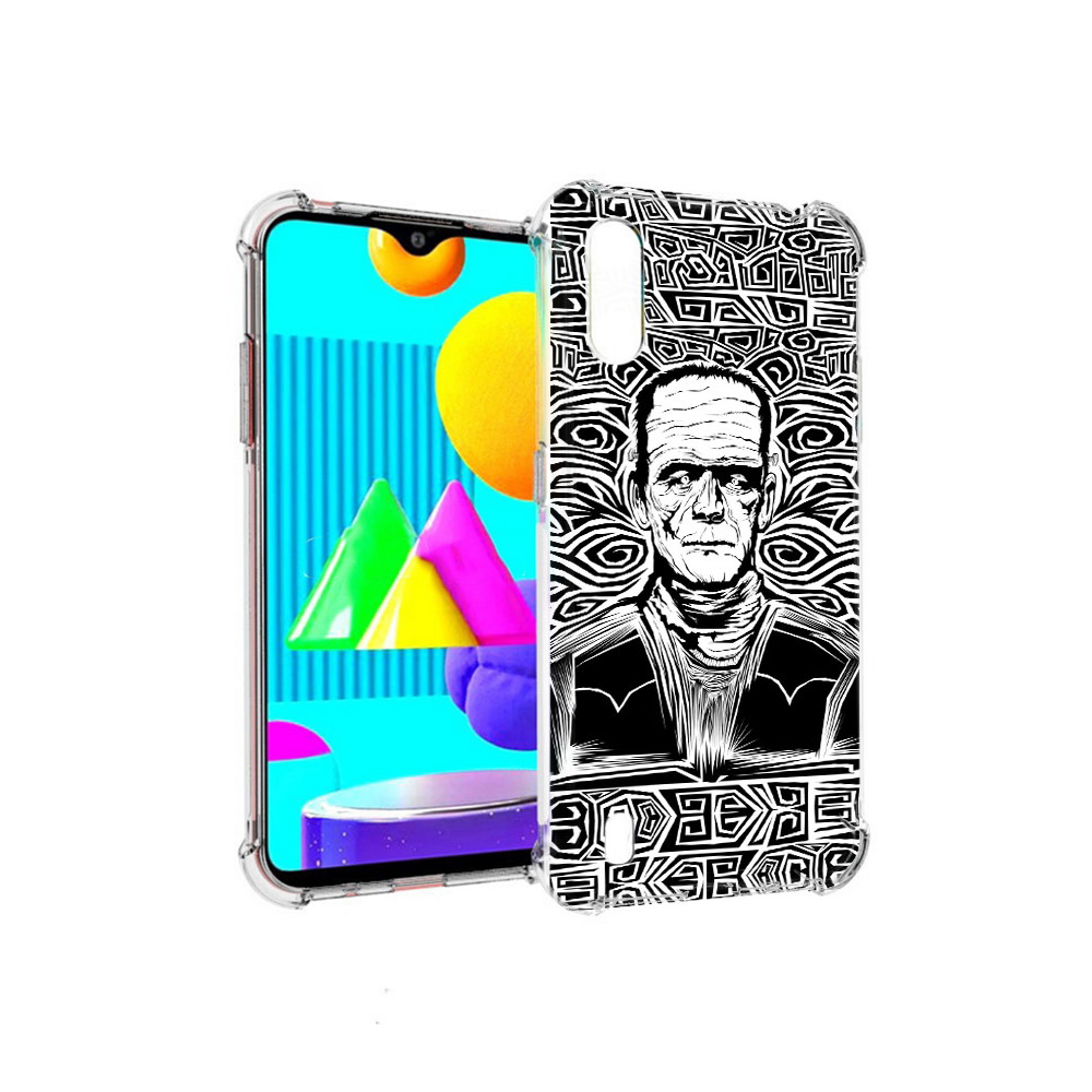 

Чехол MyPads Tocco для Samsung Galaxy M01 франкенштейн черно белый (PT151401.486.661), Прозрачный, Tocco