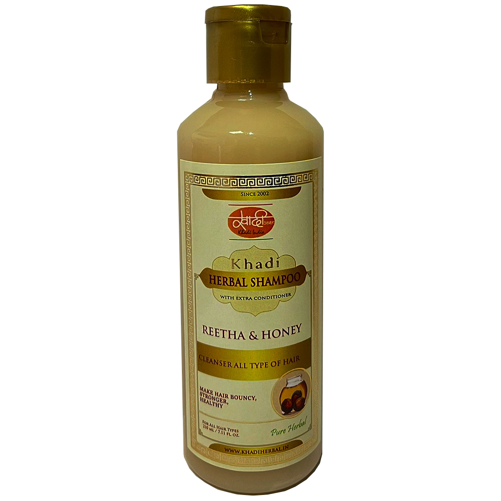 Шампунь KHADI Ритха и Мед Herbal Shampoo с кондиционером 2 в 1 210 мл шампунь patanjali кеш канти ритха 200 мл