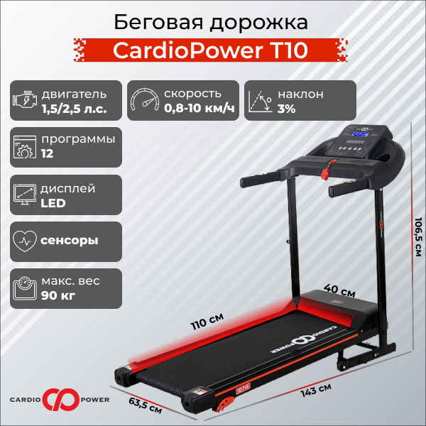 Беговая дорожка CardioPower T10 3100000₽