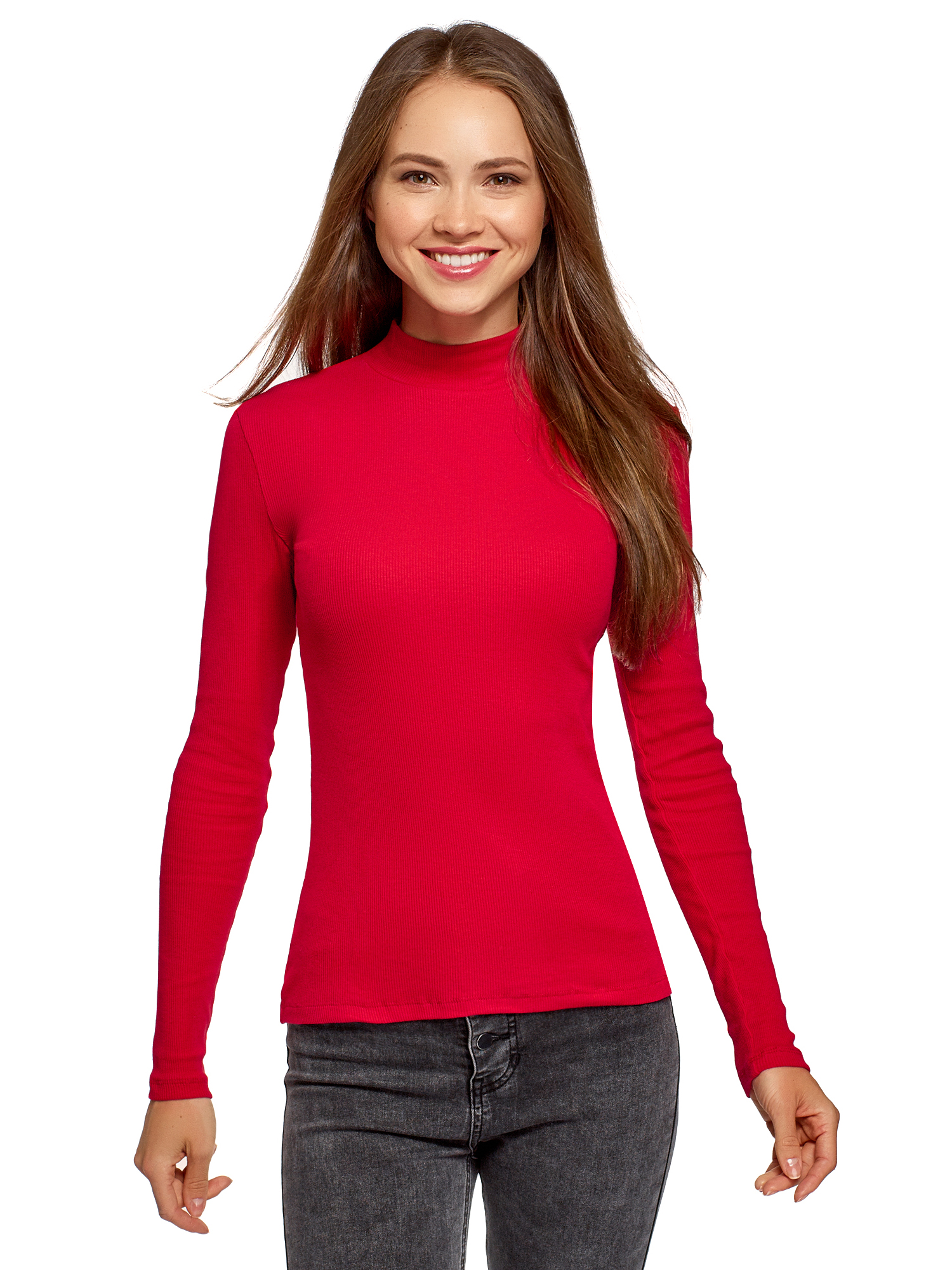 

Водолазка женская oodji 15E11009B красная 2XL, Красный, 15E11009B