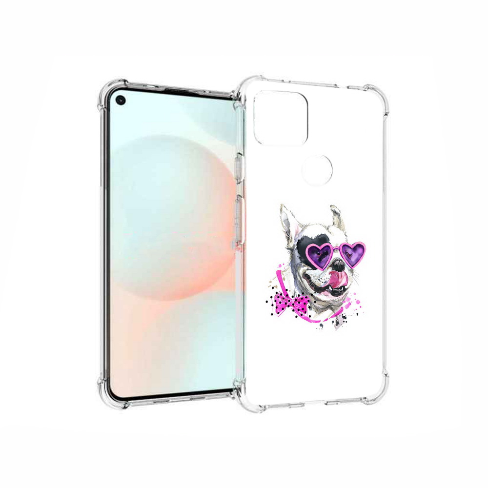 

Чехол MyPads Tocco для Google Pixel 5A акварельный пёс, Прозрачный, Tocco