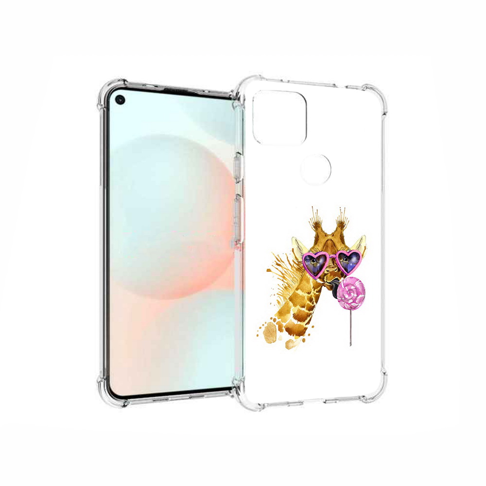 

Чехол MyPads Tocco для Google Pixel 5A акварельный жираф, Прозрачный, Tocco