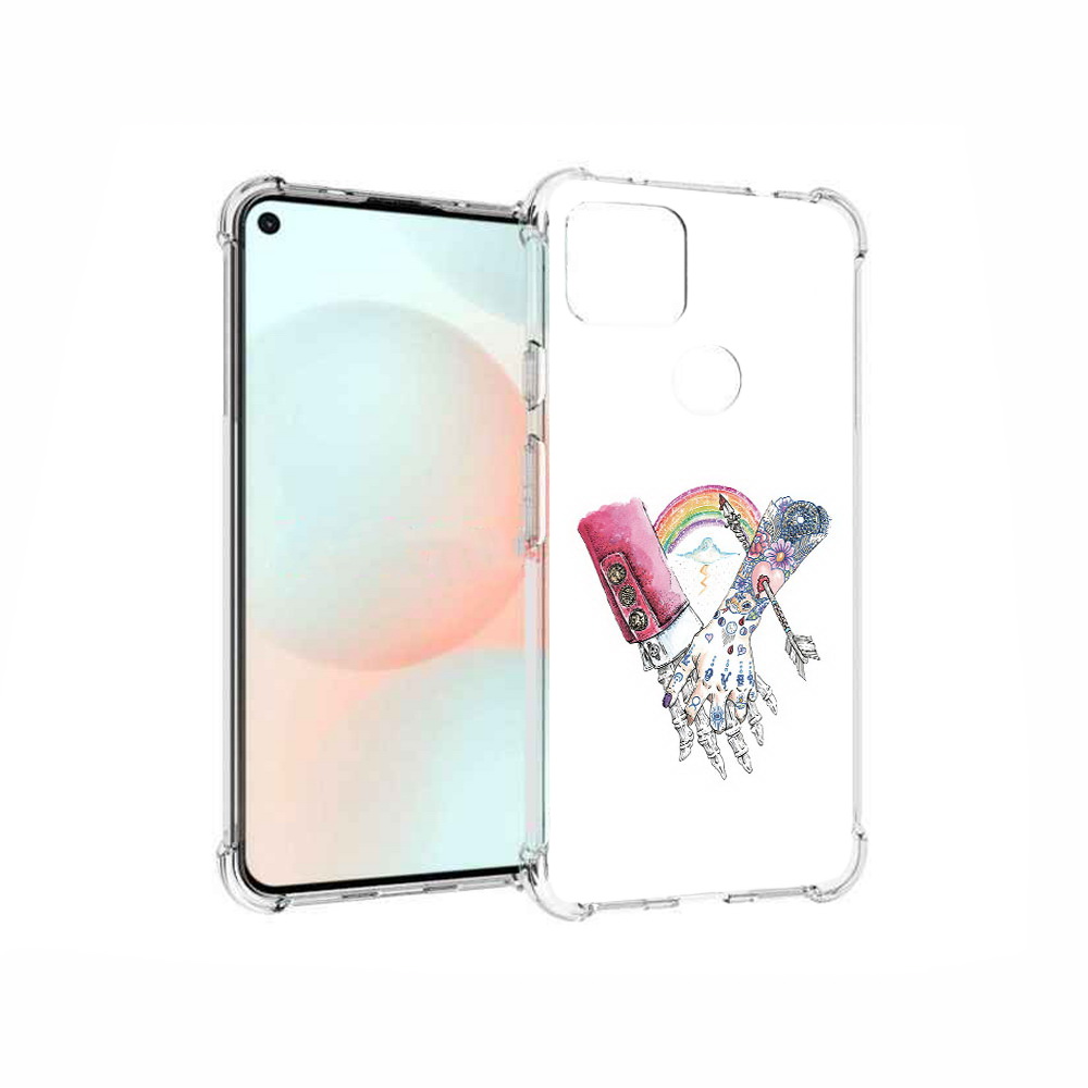 

Чехол MyPads Tocco для Google Pixel 5A абстракция руки в татуировках, Прозрачный, Tocco