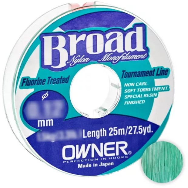 

Леска Owner Broad 25м. 0.18мм. MIST GREEN, Owner Broad 25м. 0.18мм. MIST GREEN
