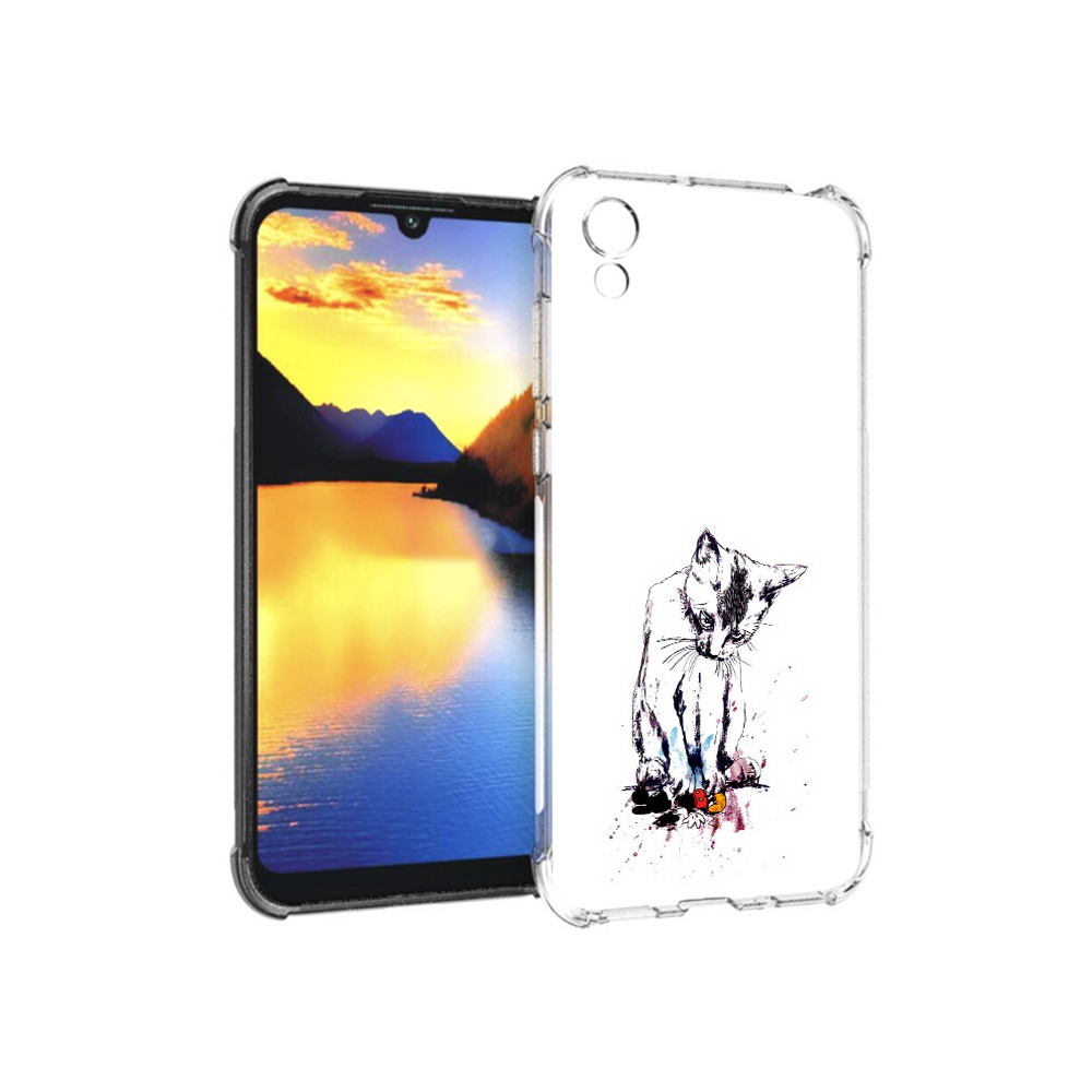 

Чехол MyPads Tocco для Huawei Y5 кот и микки, Прозрачный, Tocco
