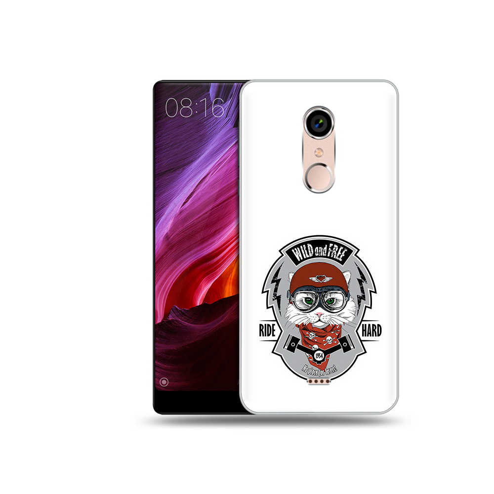 

Чехол MyPads Tocco для BQ 5050 Strike кошка в шлеме, Прозрачный, Tocco